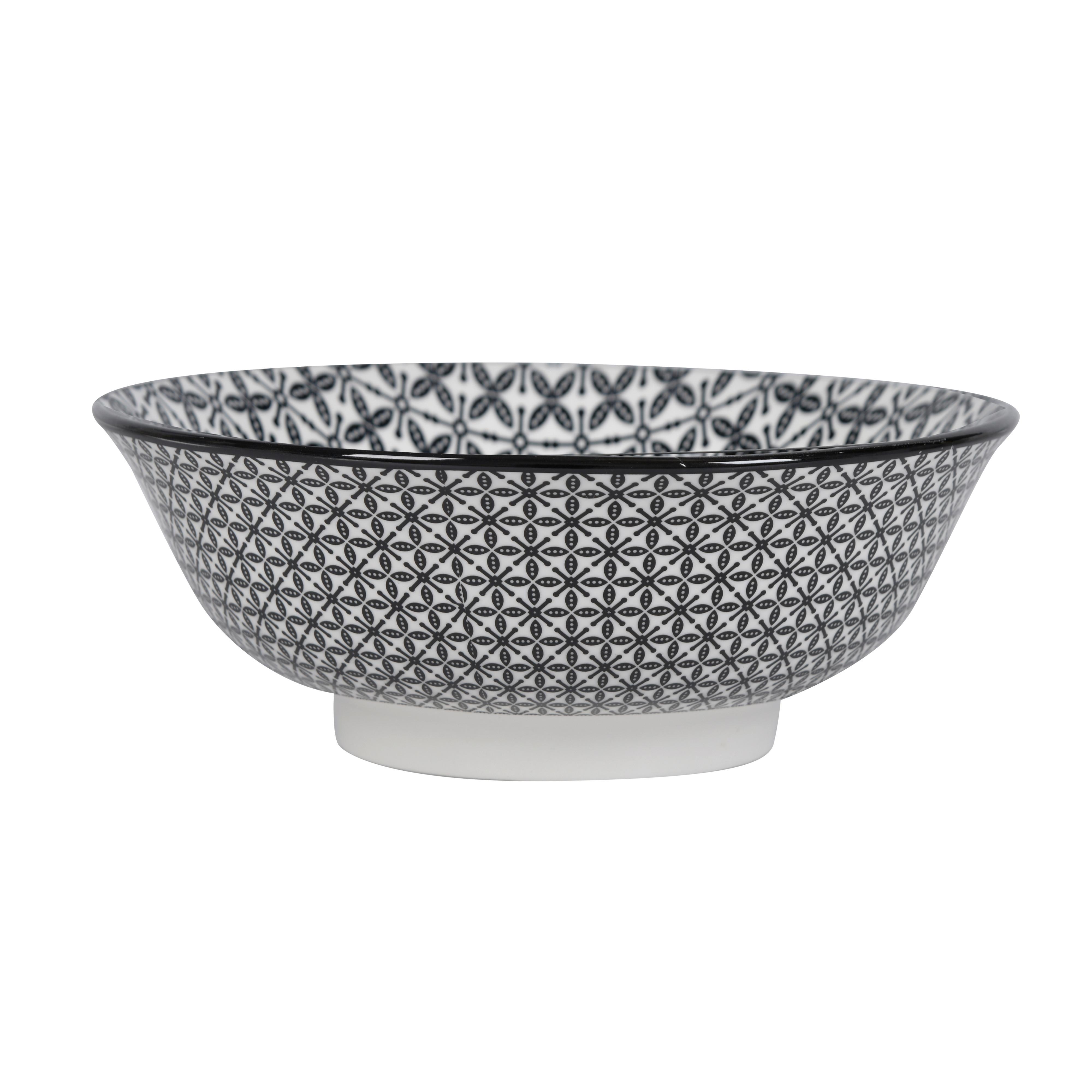 DJUP TALLRIK SHIVA - vit/svart, Lifestyle, keramik (21/7,8cm) - Mömax