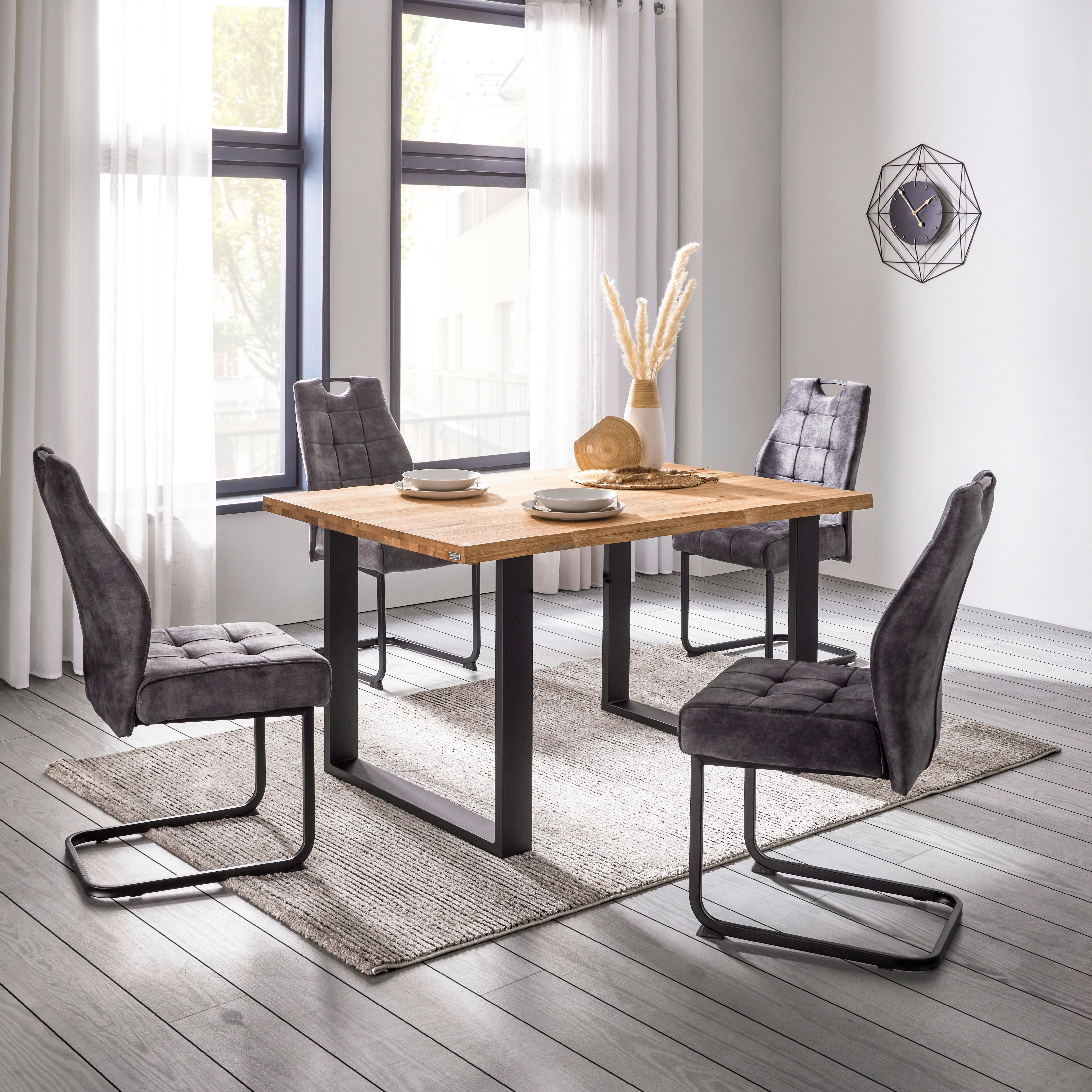 Stol Za Blagovaonicu Wood 140 - prirodne boje/crna, Konvencionalno, drvo/metal - James Wood