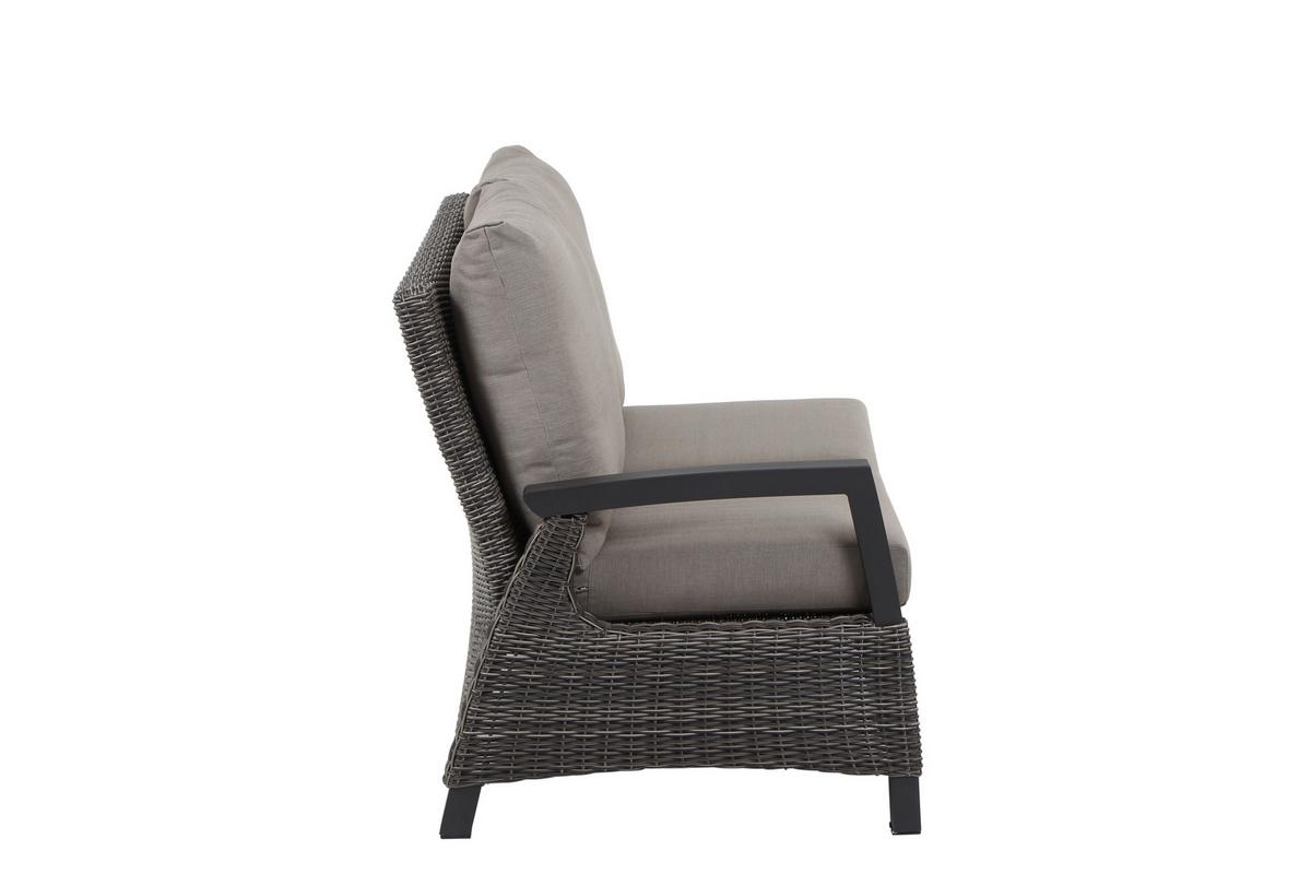 Loungegarnitur Corido Grau - Grau, Basics, Keramik/Kunststoff (302/88/219cm) - Siena Garden