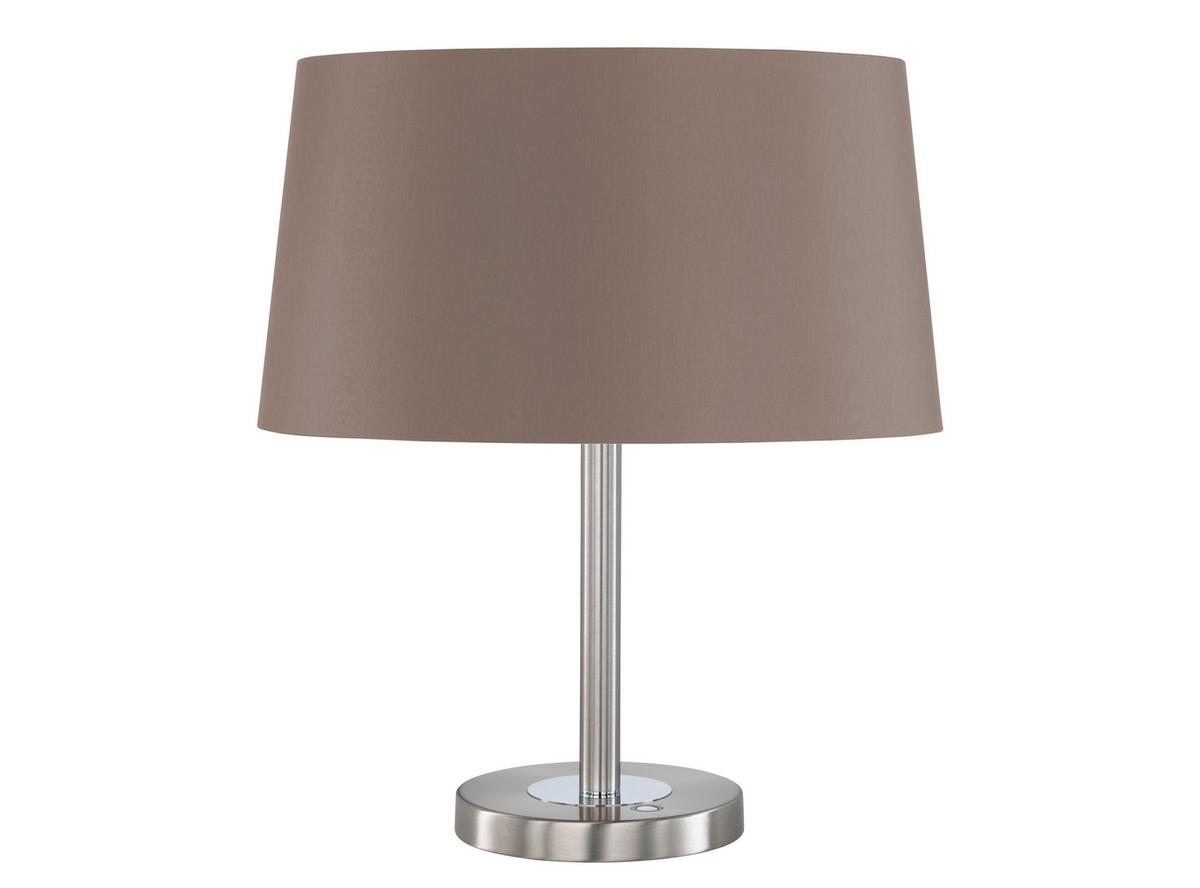 LAMPA STOŁOWA LED TOULOUSE - cappuccino/kolor niklowy, Modern, tworzywo sztuczne/metal (18/45cm) - Wofi