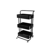 Servierwagen Danao in Schwarz - Schwarz, Basics, Metall (43/32/86cm) - Echtwerk