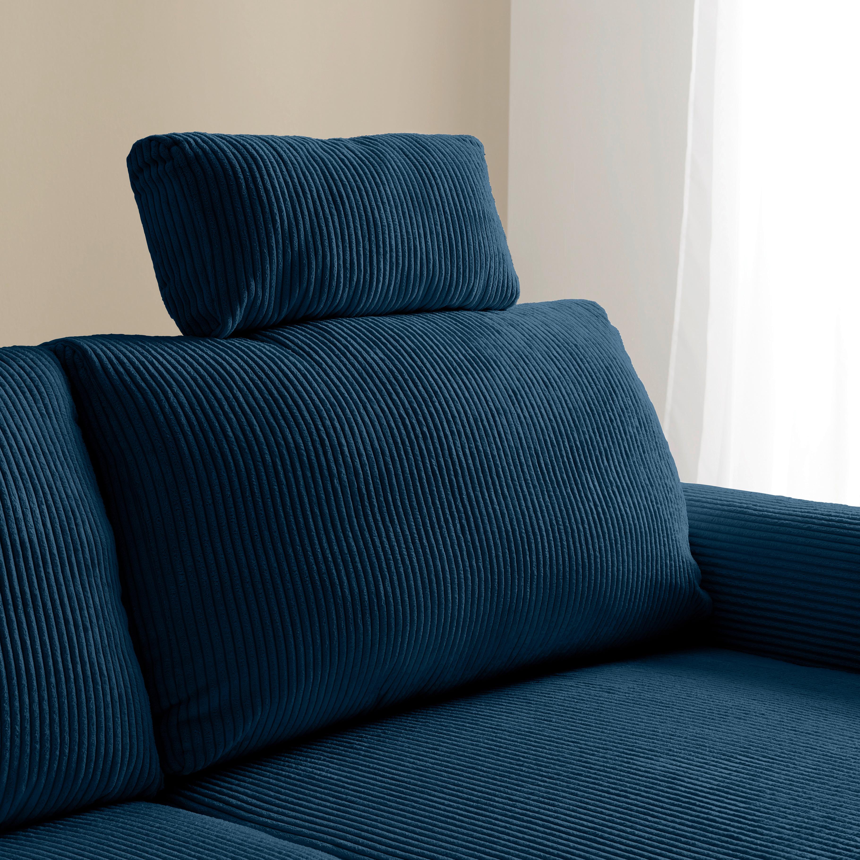 Kopfstütze Lille Blau - Royalblau, MODERN, Textil (58/23/10cm) - Mömax