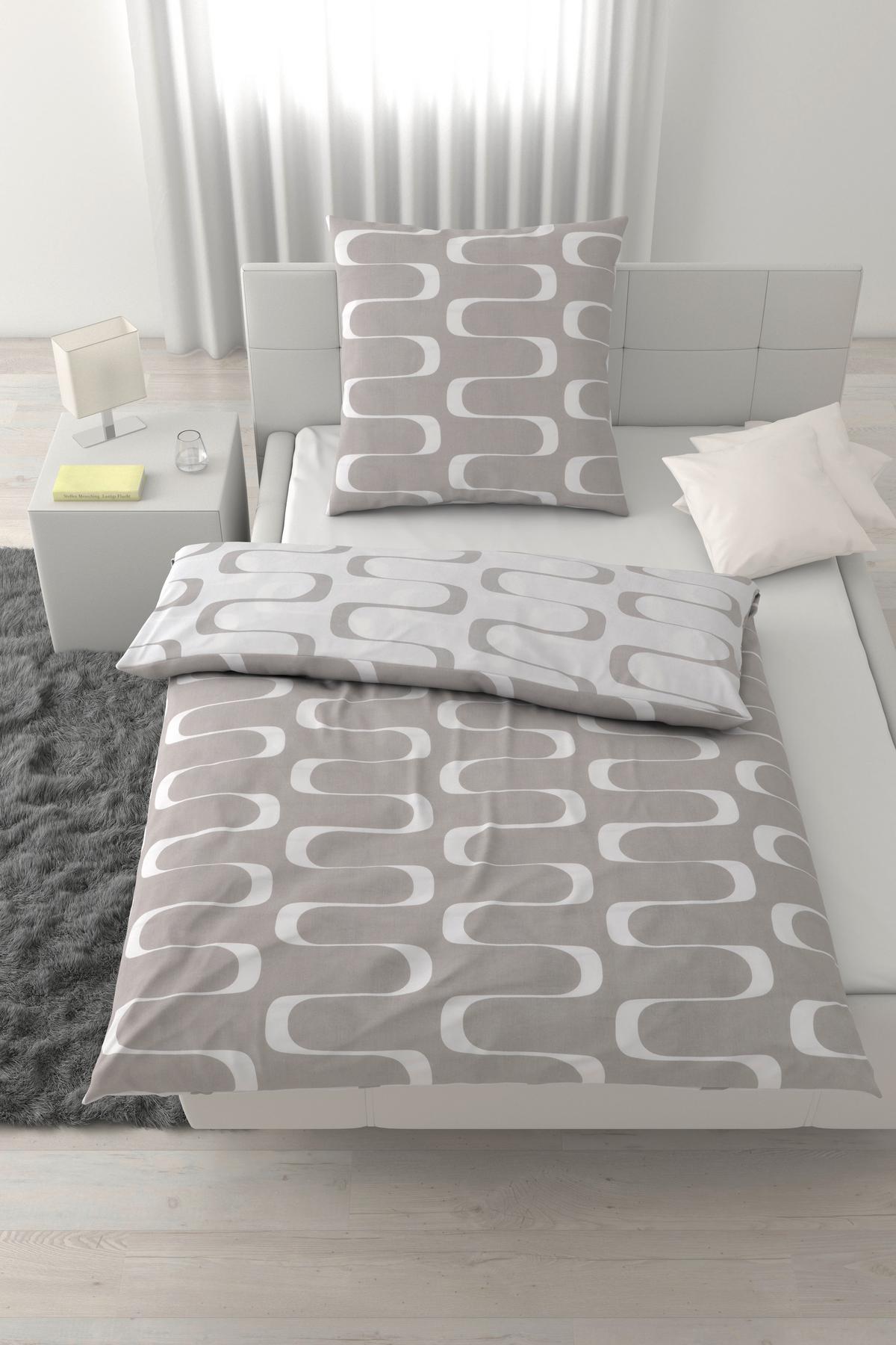 Bettwäsche Tina Wende Grau ca. 135x200cm - Grau, Textil (135/200cm) - Mömax