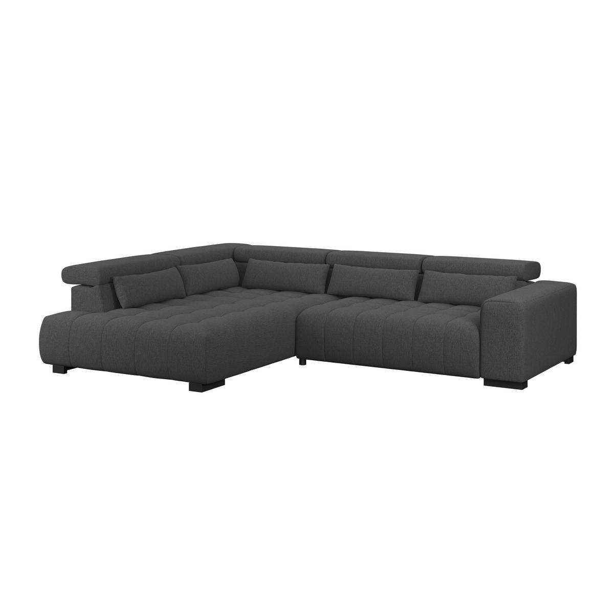 Kutna Garnitura Matera - boje grafita/crna, Trend, tekstil/drvo (226/311cm)
