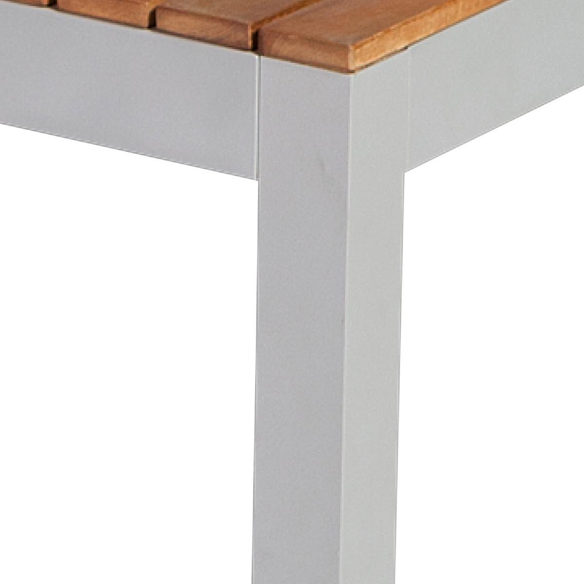 Gartengarnitur 5-tlg. Silano Alu/Holz/Kunststoff - Beige/Silberfarben, ROMANTIK / LANDHAUS, Holz/Kunststoff - Gardenson