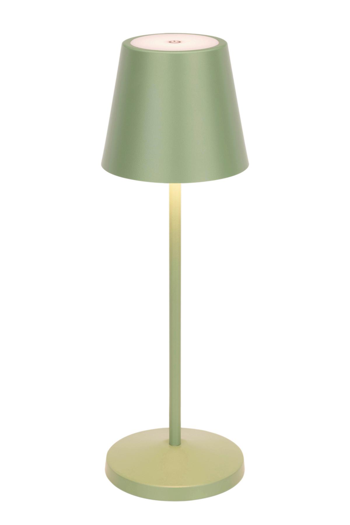 LAMPA STOŁOWA Z AKUMULATOREM DENVER *SBN* - zielony, Trend, metal (11/35cm) - Novel