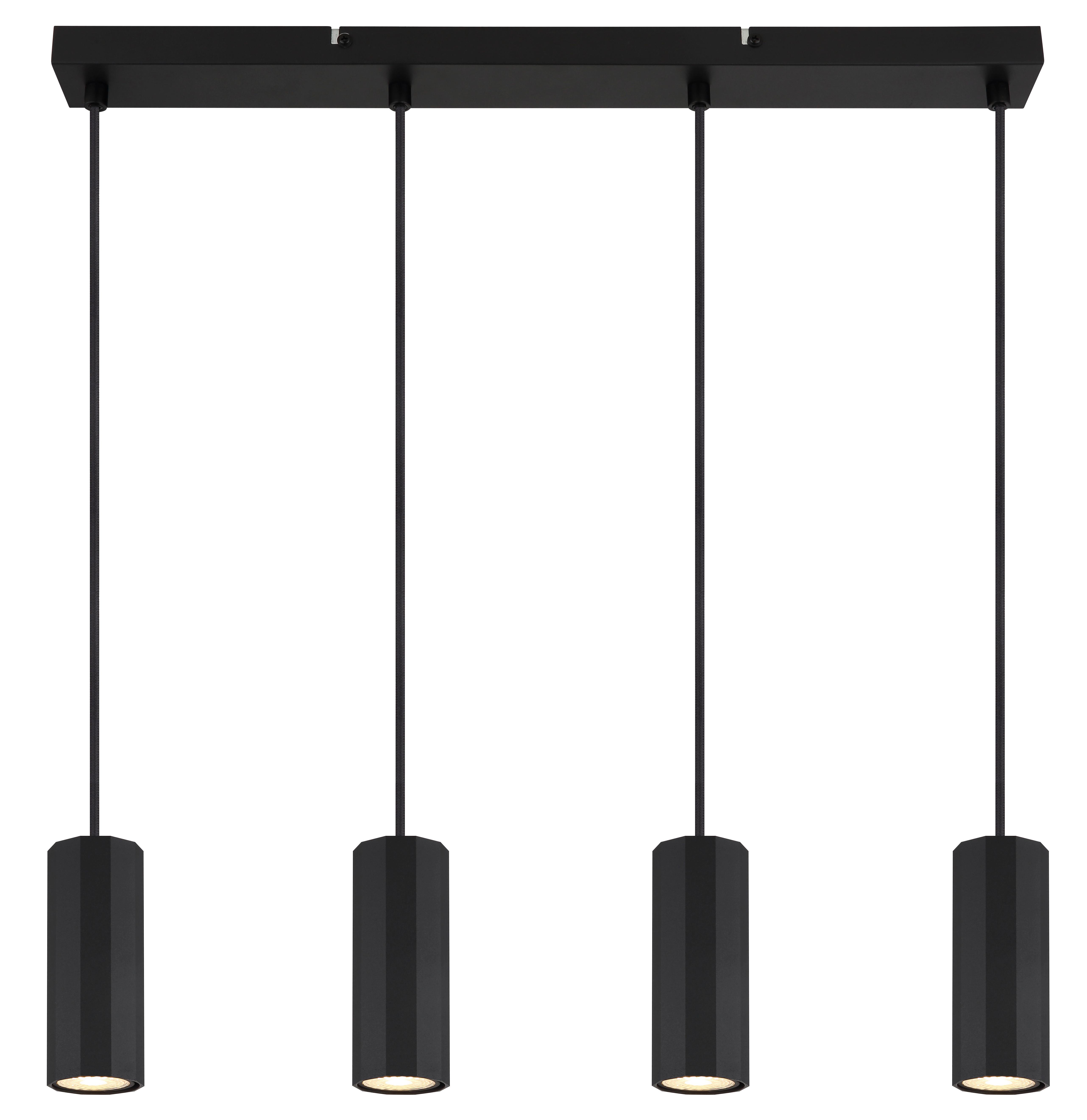 HÄNGELEUCHTE 57918-4HB JAMES - Schwarz, Design, Metall (61/6/120cm) - Globo