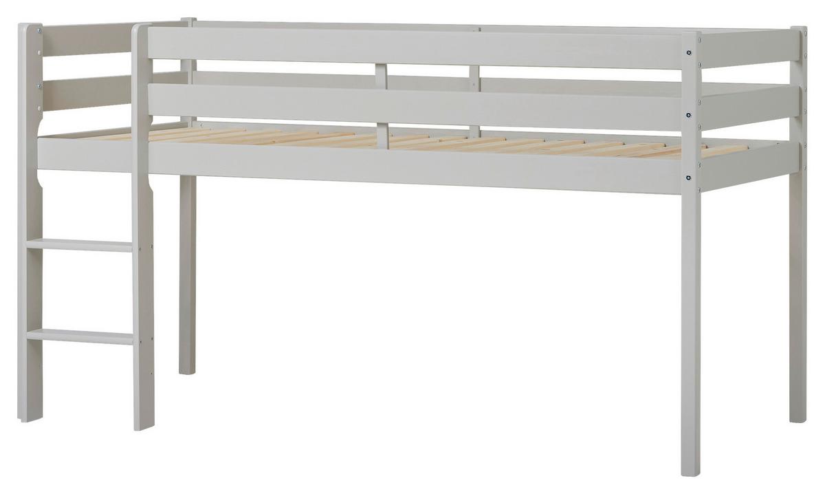 Hochbett ECO COMFORT Grau ca. 90x200 cm - Naturfarben/Grau, MODERN, Holz (90/200cm) - MID.YOU