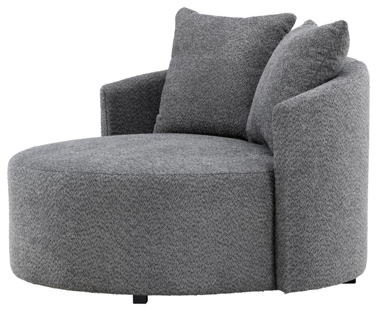 XXL-SESSEL KELSO - Grau, Design, Textil (120/72/118cm) - Livetastic