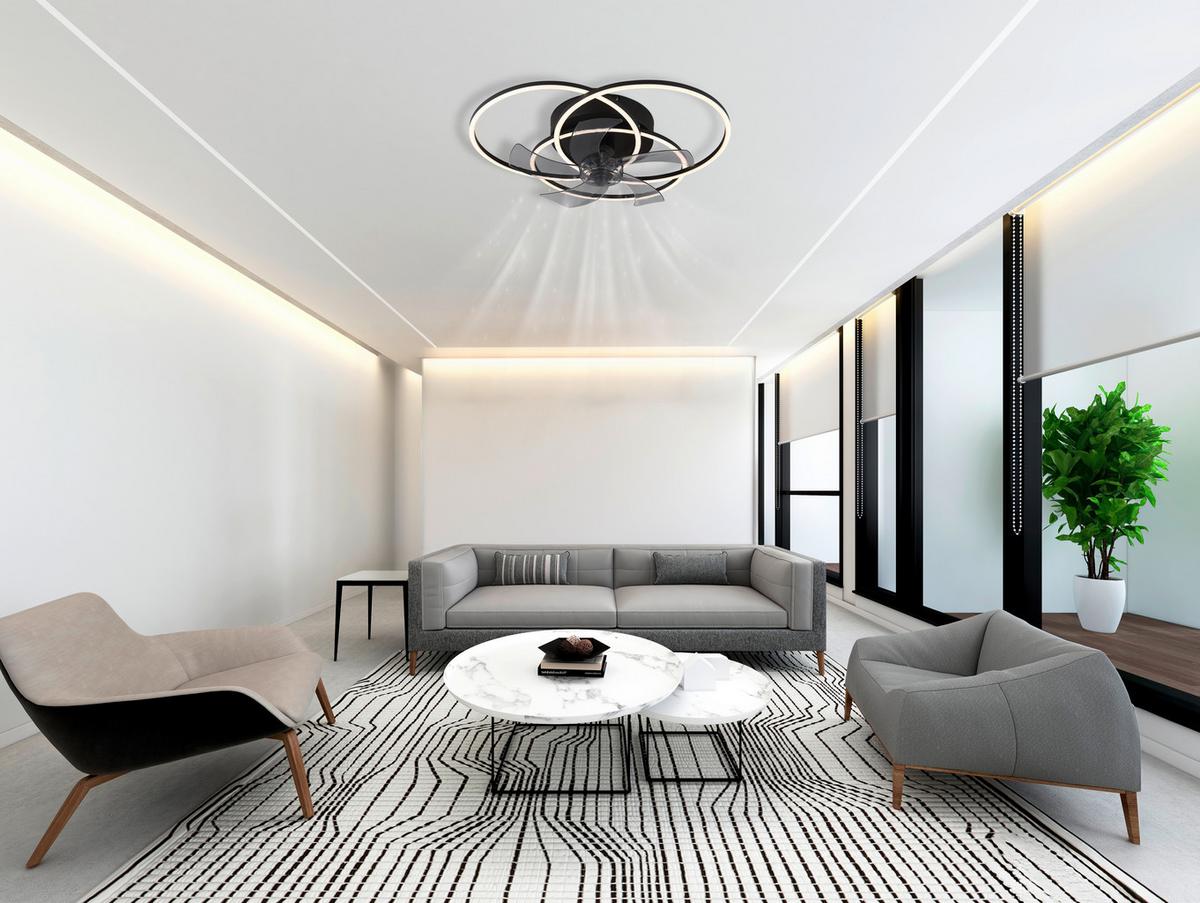 Stropni Ventilator Alia 03645 Alia - bijela/svijetlo siva, Design, metal/plastika (58/17,5cm) - Globo