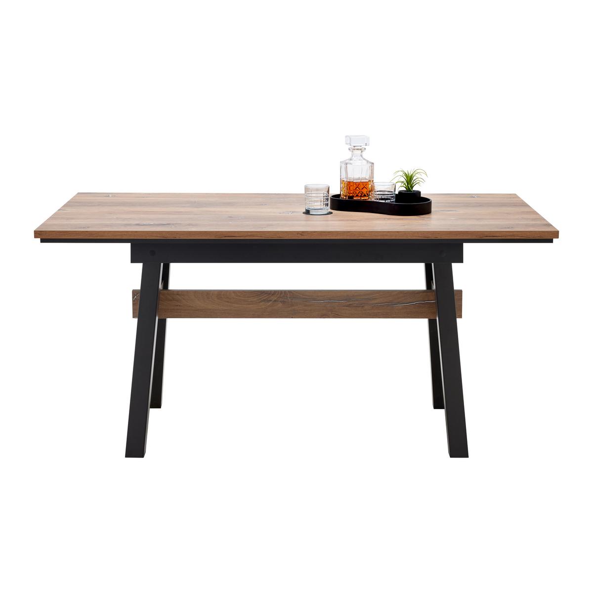 Esstisch Portofino in Evoke Eiche - Anthrazit, Basics, Holzwerkstoff (160/90/76cm) - Mömax