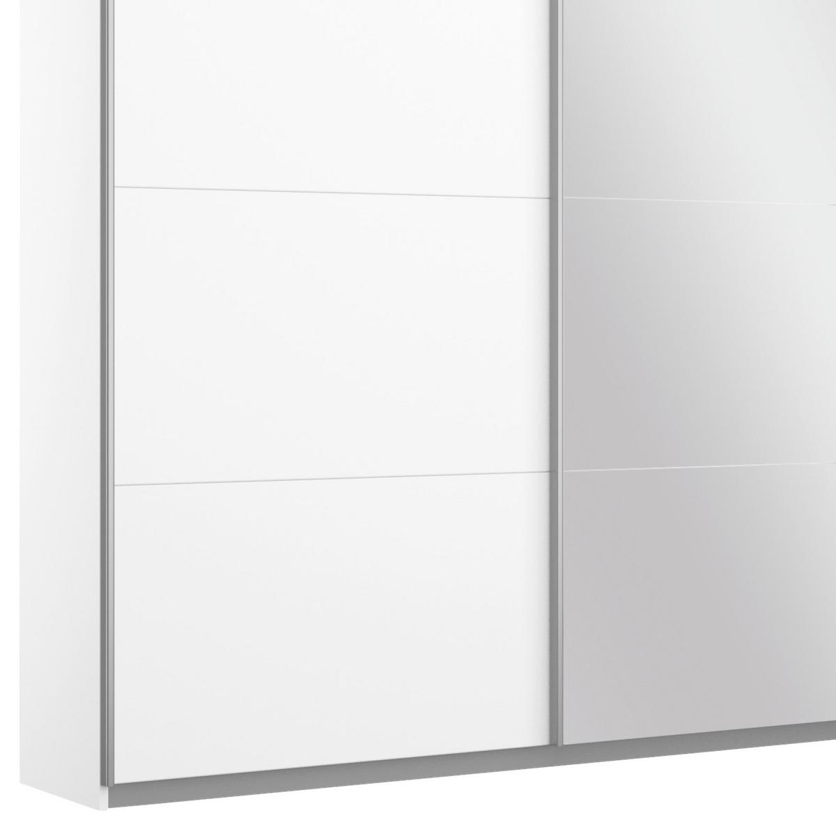 Ormar S Kliznim Vratima Belluno - bijela/boje aluminija, Moderno, drvni materijal/metal (271/230/62cm) - Modern Living