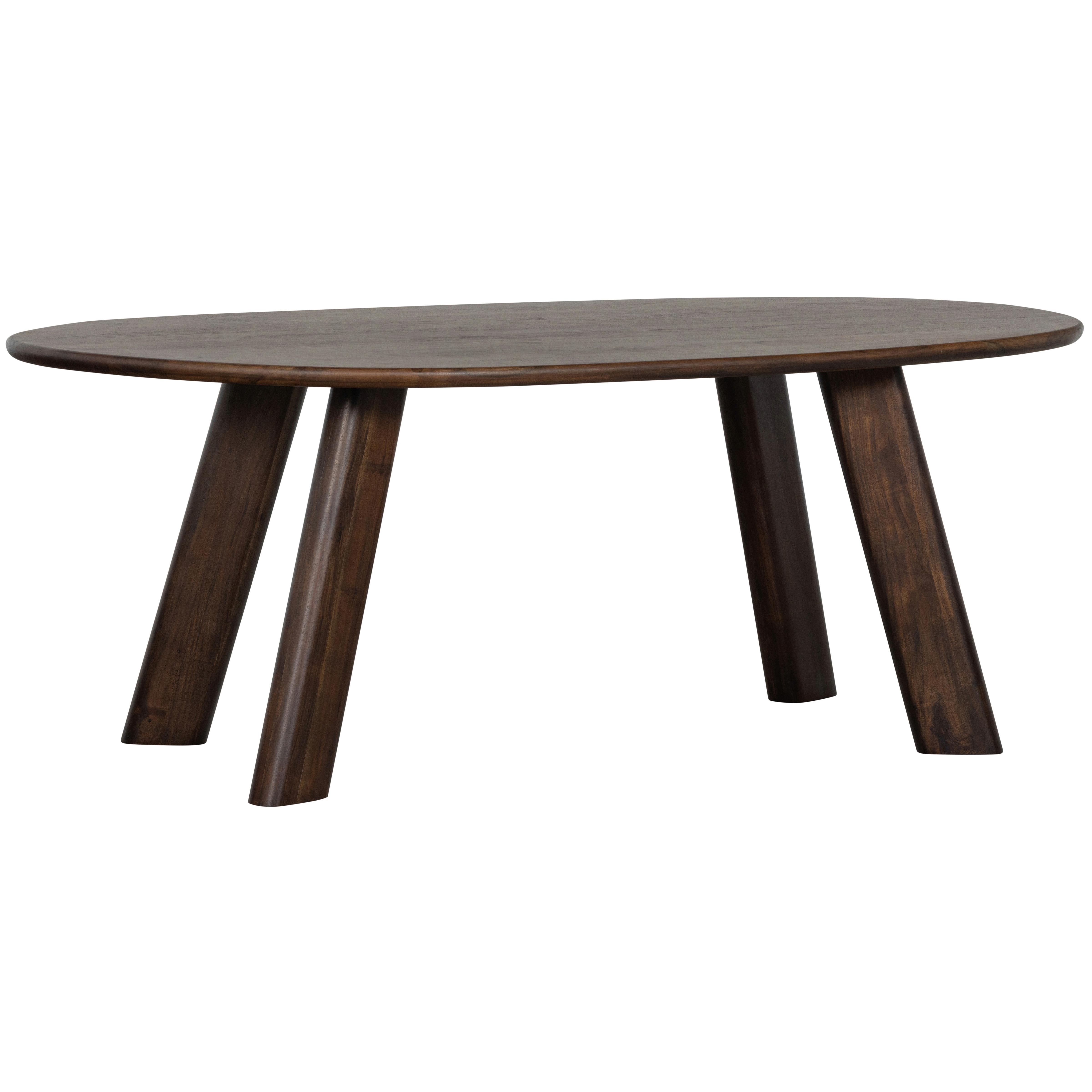 Esstisch Roundly Holz - Walnussfarben, MODERN, Holz (200/100/76cm) - Livetastic