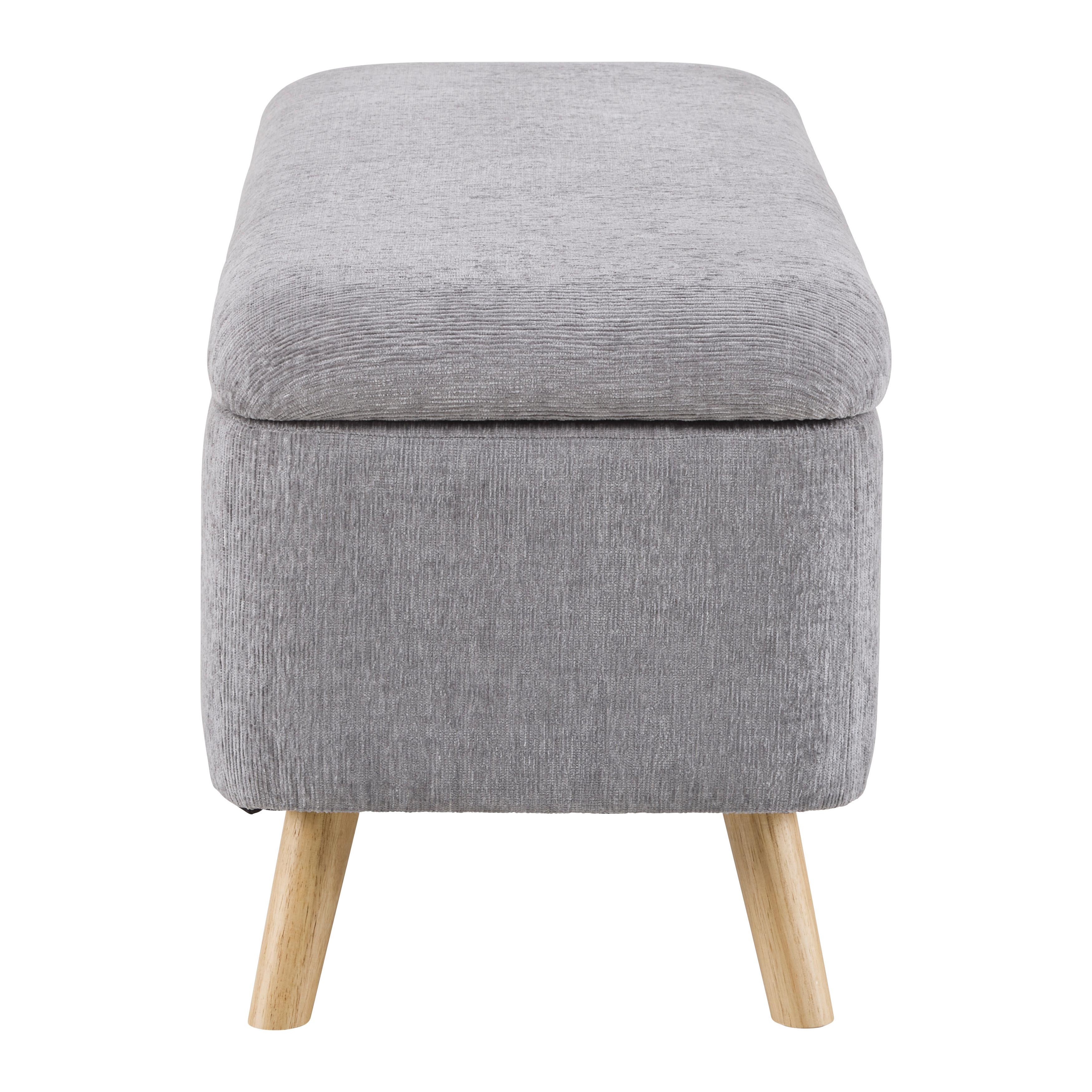 SITTBÄNK JENSON -EXKLUSIV- - grå/naturfärgad, Modern, trä/textil (100/43/40cm) - Mömax
