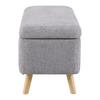 SITTBÄNK JENSON -EXKLUSIV- - grå/naturfärgad, Modern, trä/textil (100/43/40cm) - Mömax