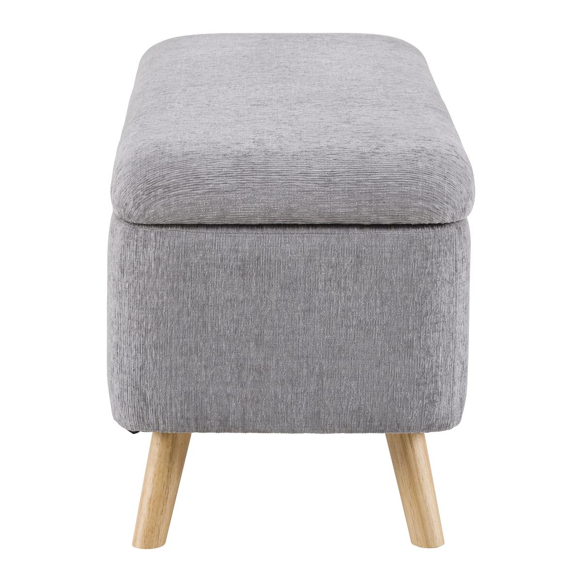 Klupa Jenson - siva/prirodna boja, Moderno, drvo/tekstil (100/43/40cm) - Modern Living