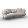 Sofa Elisabeth Bouclé Beige - Beige/Naturfarben, MODERN, Holz/Textil (216/81/94cm) - Bessagi Home