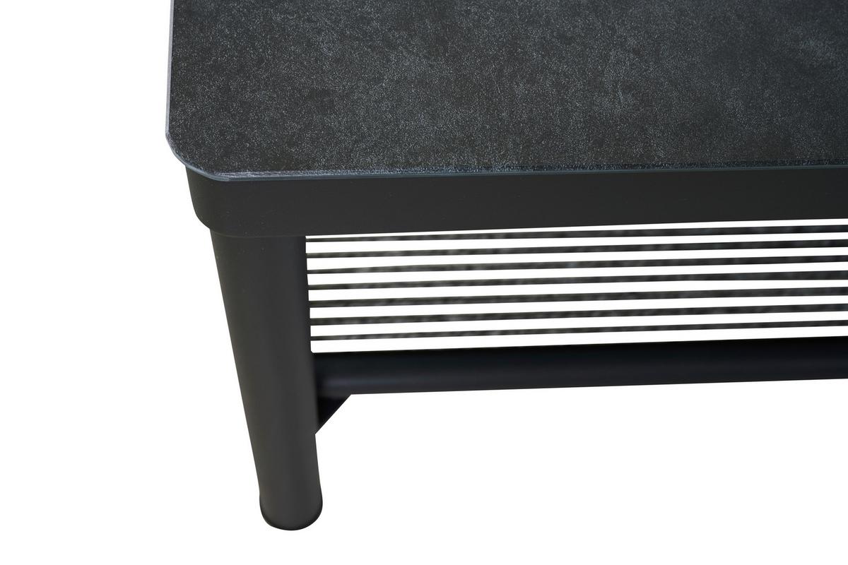 Loungegarnitur Kansas Grau - Grau, Basics, Kunststoff/Textil (145/76/73,5cm) - Siena Garden