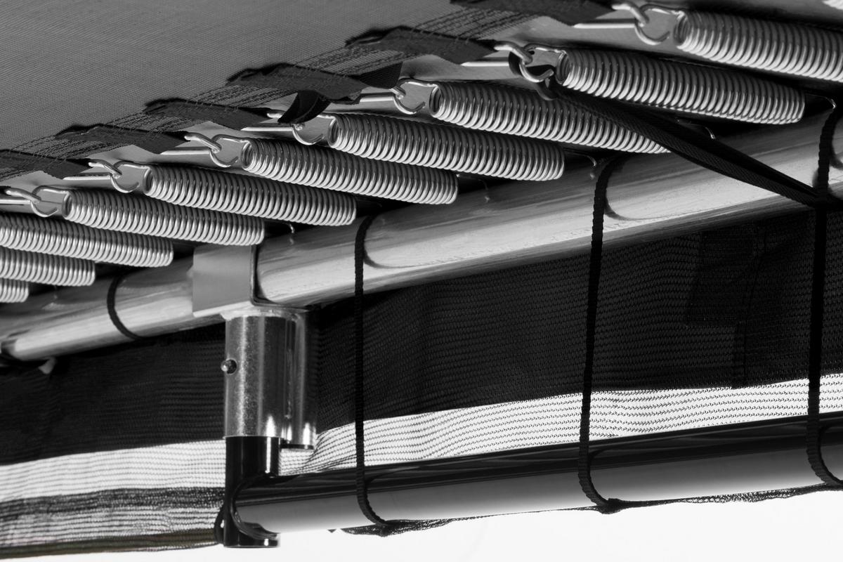 Boden-Trampolin Comfort Edition ca. 305x214cm - Schwarz, Basics, Metall (305/214cm) - Salta