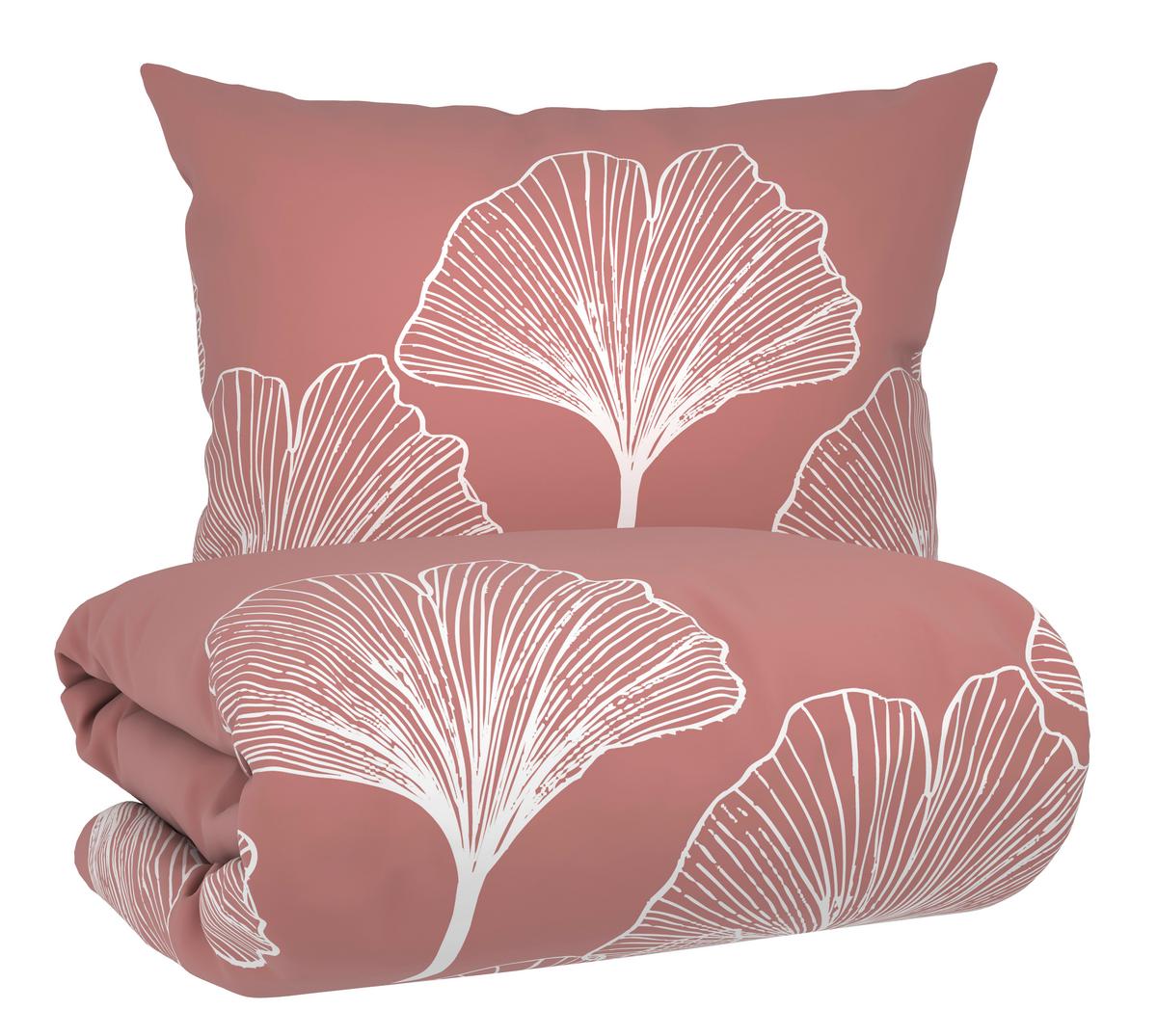 BETTWÄSCHESET NOA - Weiss/Altrosa, Textil (160/210cm) - Mömax