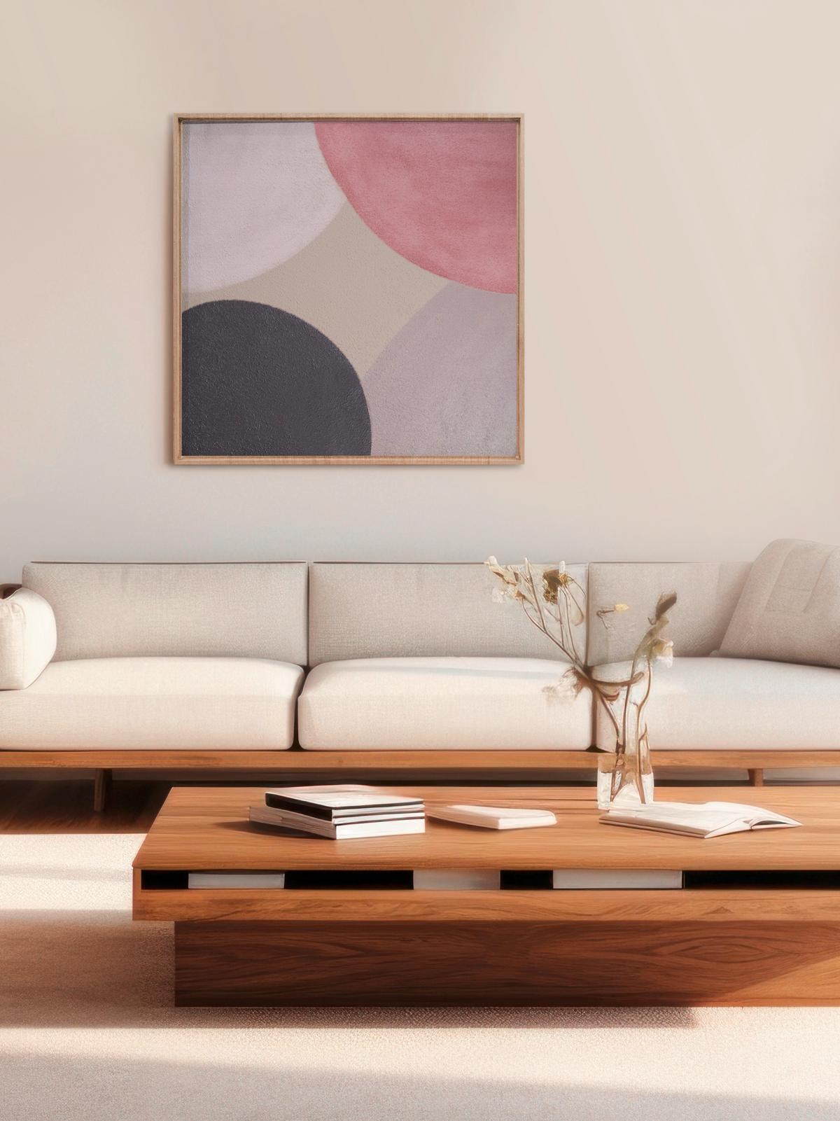 BILD BHM-ORIGINAL-024-74X74 - Hellbraun/Beige, Basics, Holz/Metall (74/74/10cm)