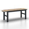 TRÄDGÅRDSBÄNK MARLO - akaciefärgad, Modern, metall/trä (126/47/40cm) - Bessagi Garden