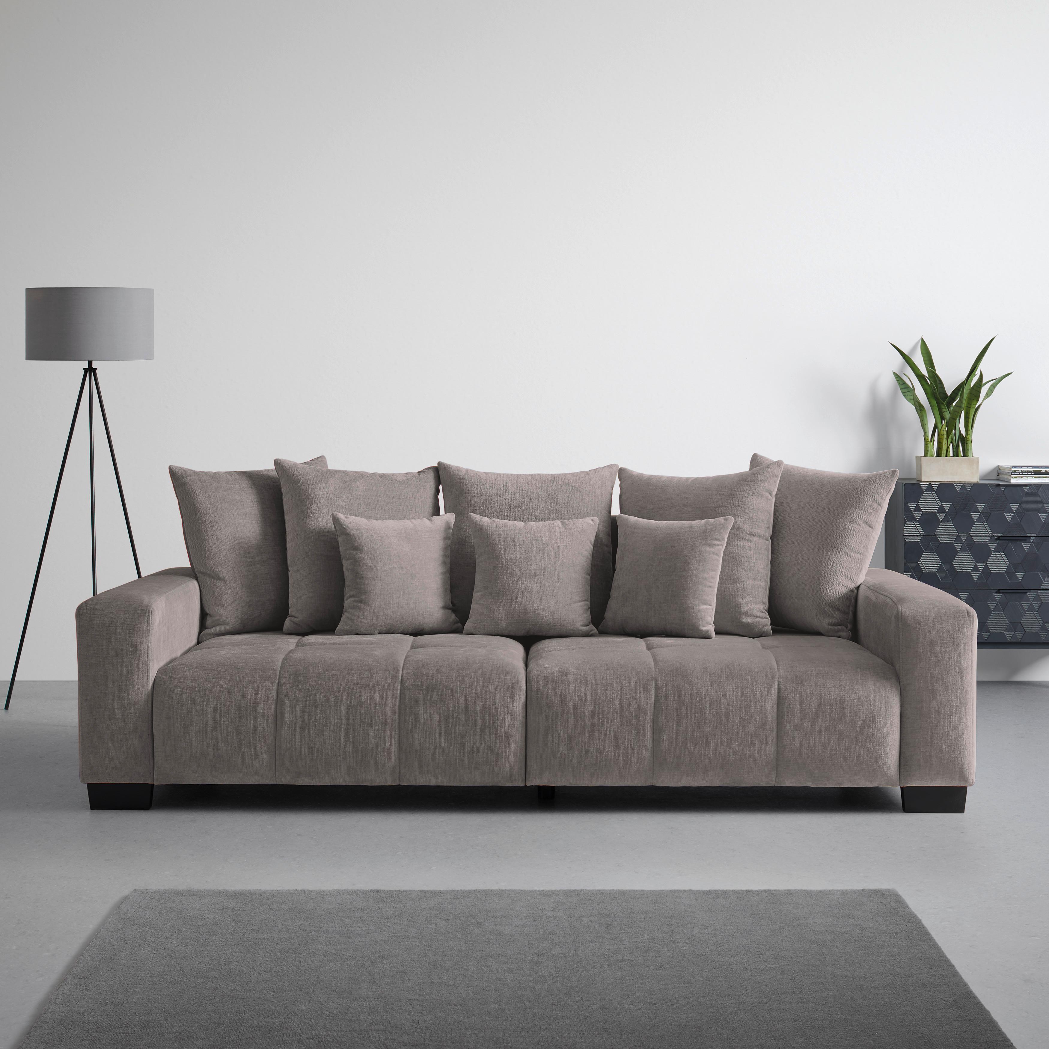 Bigsofa Matteo Grau - Schwarz/Grau, MODERN, Holz (246/93cm) - Based