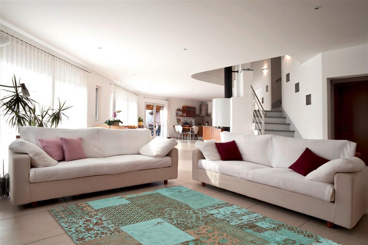 FLACHWEBETEPPICH SYMPHONY 160 TÜRKIS - Türkis, Konventionell, Textil (200/290cm) - Kayoom