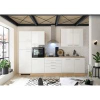 Moderen Kuhinjski Blok Brez Aparatov Laurel, Bela, Hrast - bela/hrast sonoma, Moderno, leseni material (310cm) - MID.YOU