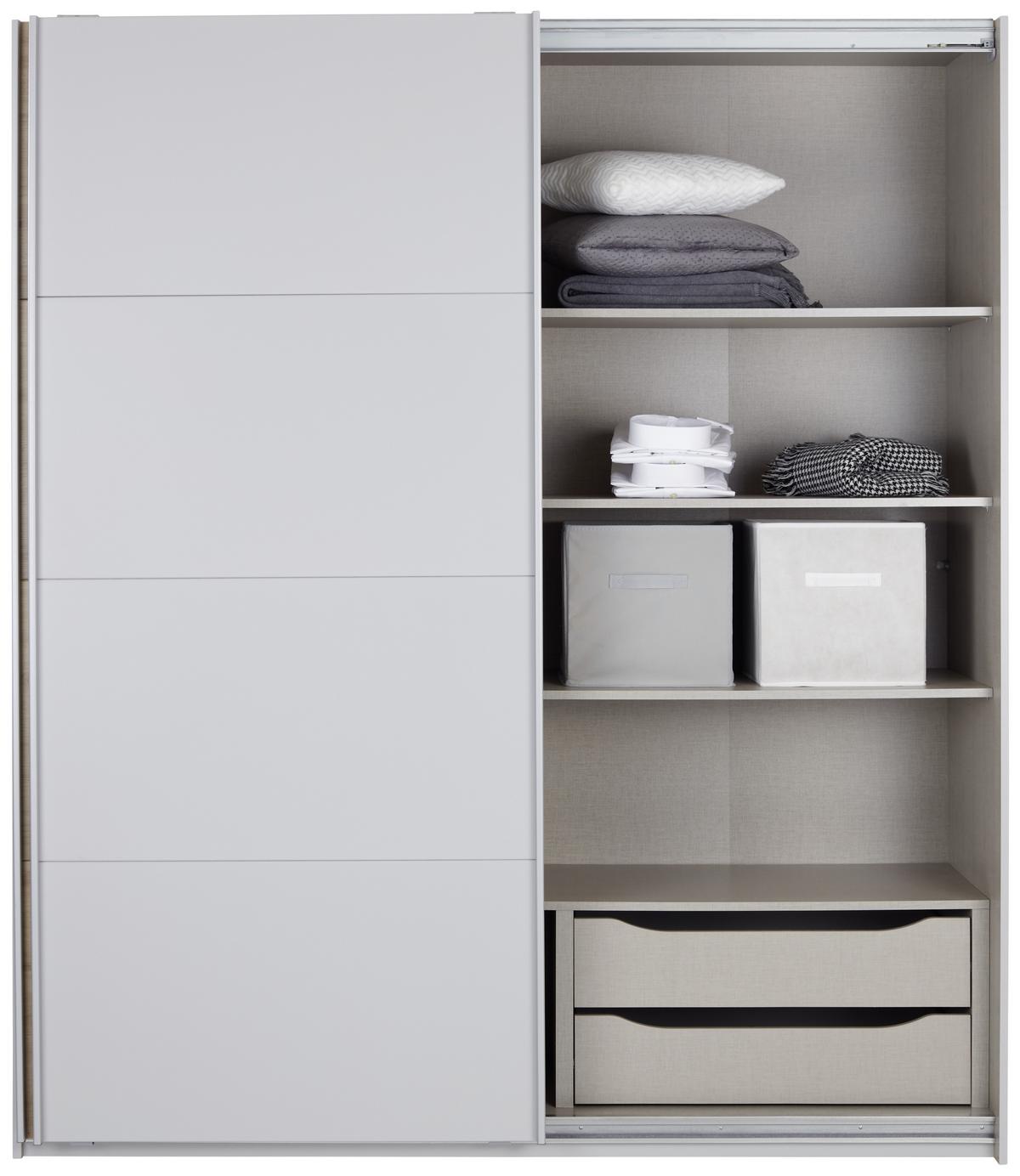 DULAP FELDKIRCH - culoare lemn stejar/gri, Modern, material pe bază de lemn (226/229/62cm)