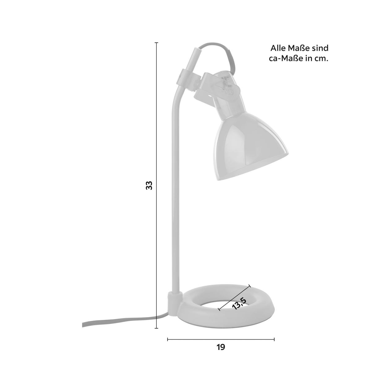 LAMPA STOŁOWA ASTON - pomarańczowy, Modern, tworzywo sztuczne/metal (13,5/19/33cm) - Bessagi Home