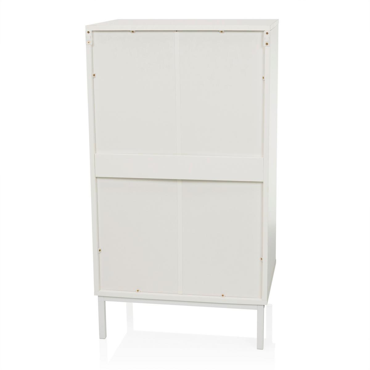 Komoda Bjordal, Bela - bela, Moderno, kovina/leseni material (55/100/40cm) - MID.YOU