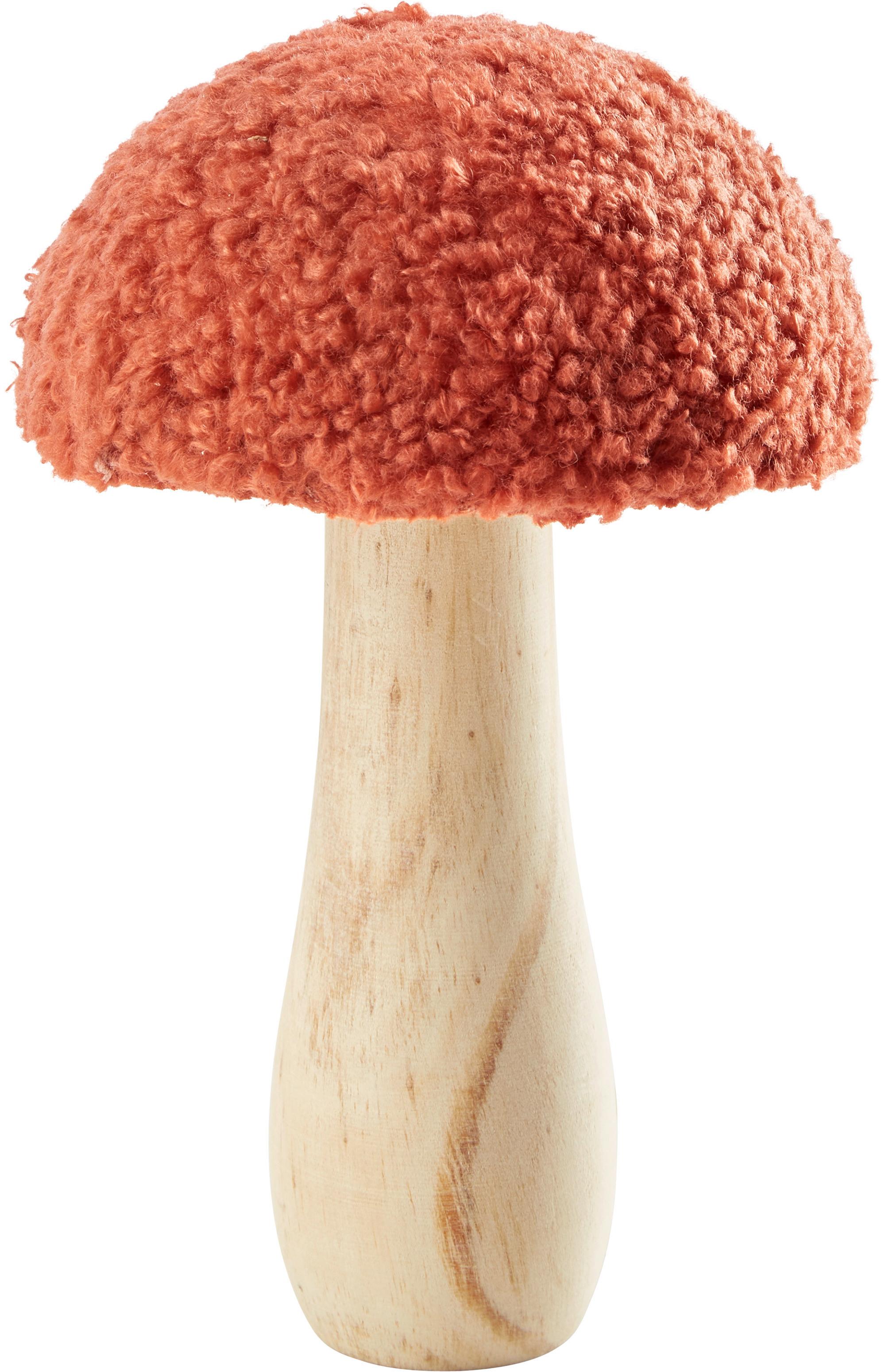 Dekopilz Hanna Terracotta - Terracotta, KONVENTIONELL, Holz/Textil (9/15cm) - Modern Living