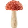 Dekopilz Hanna Terracotta - Terracotta, KONVENTIONELL, Holz/Textil (9/15cm) - Modern Living