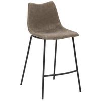 Barhocker My Solo ca. 49x100 cm Schlammfarb. - Schlammfarben/Schwarz, KONVENTIONELL, Textil/Metall (49/99,5/55cm) - Livetastic