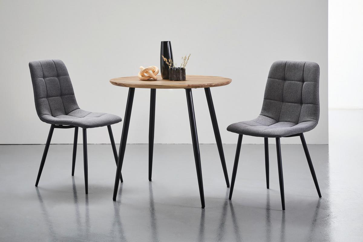 KRZESŁO JEFF - czarny/szary, Design, metal/tkanina (45/86.5/55cm) - Stylife