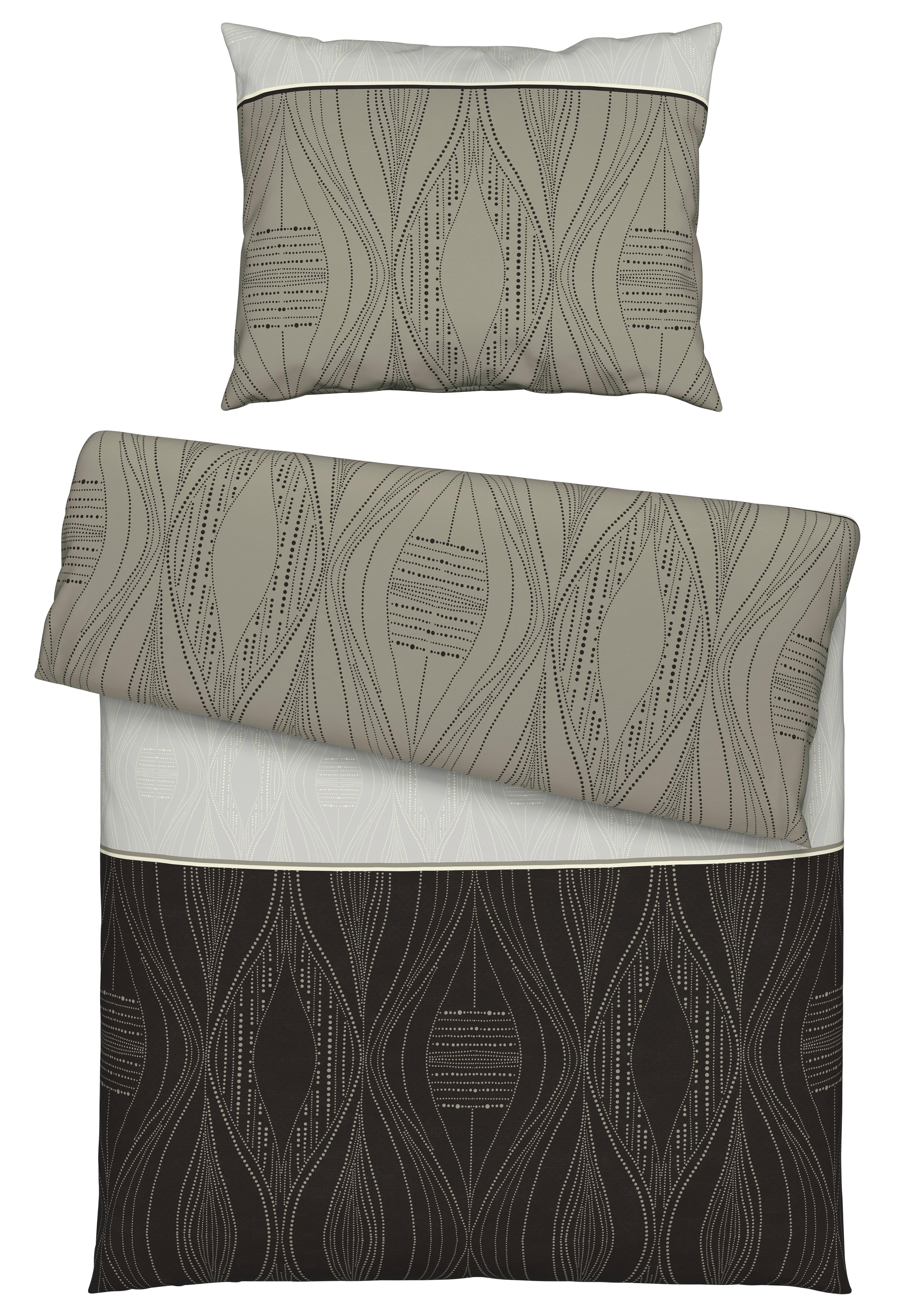 Ágyneműhuzat-garnitúra Erik - szürke, Konventionell, textil (140/200cm) - Modern Living