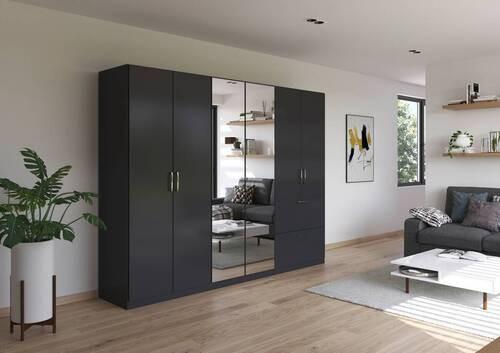 DULAP USI ROTATIVE RADUA - gri, Modern, material pe bază de lemn (271/210/54cm) - Modern Living