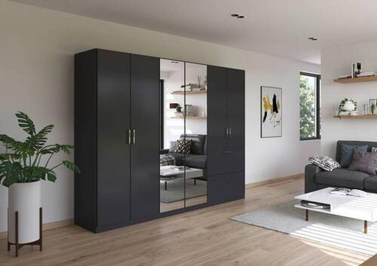 DULAP USI ROTATIVE RADUA - gri, Modern, material pe bază de lemn (271/210/54cm) - Modern Living