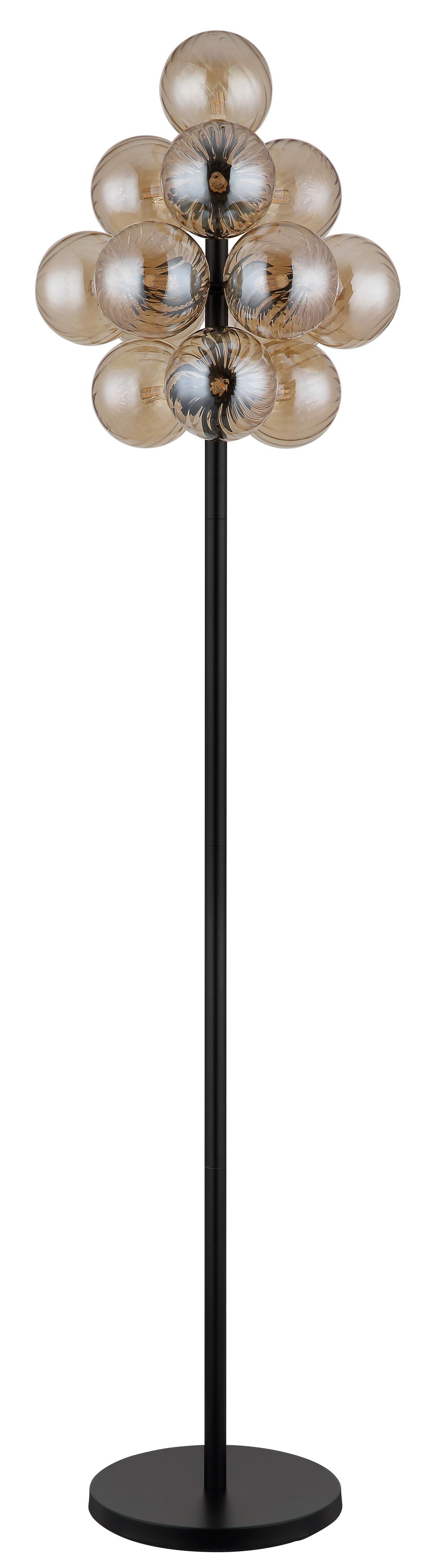 LAMPADAIRE 56146S - orange/noir, Design, verre/métal (39,5/160cm) - Globo