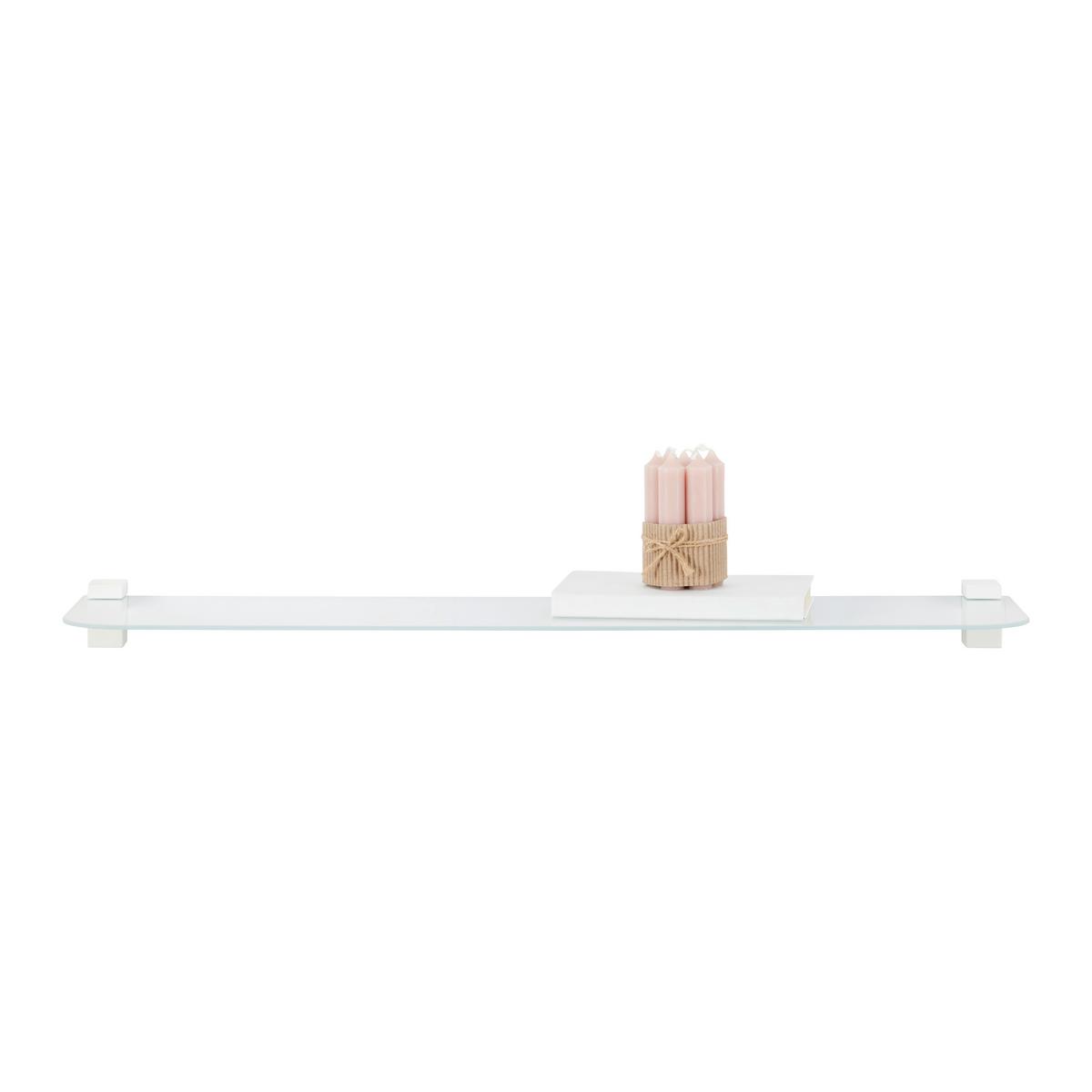 Glasablage Gerundet in Weiss - Weiss, Glas (78/0,4/18cm) - Mömax
