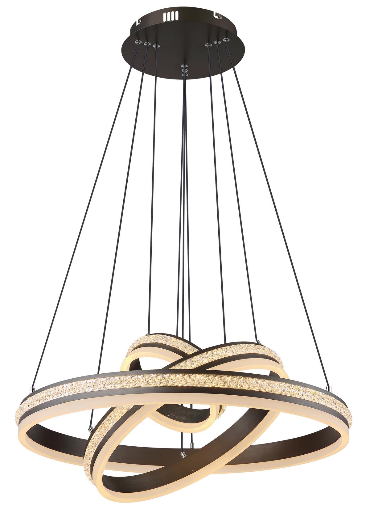 Viseča Led-svetilka Grouni, S Sijalko - barve titana/opal, Design, kovina/umetna masa (60/120cm) - Globo