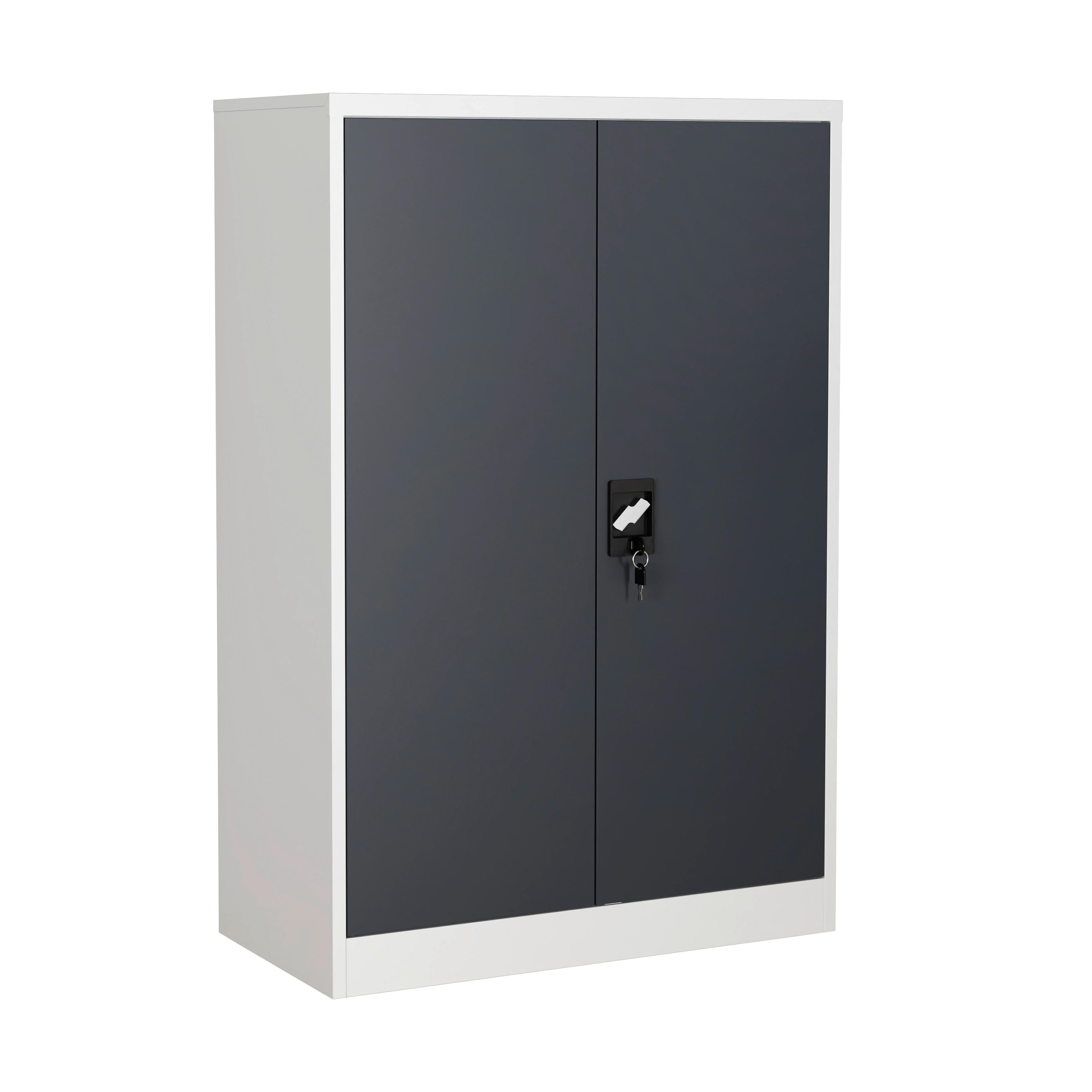 Aktenschrank Malivo - Weiss/Anthrazit, Konventionell, Metall (80/120/40cm) - MID.YOU