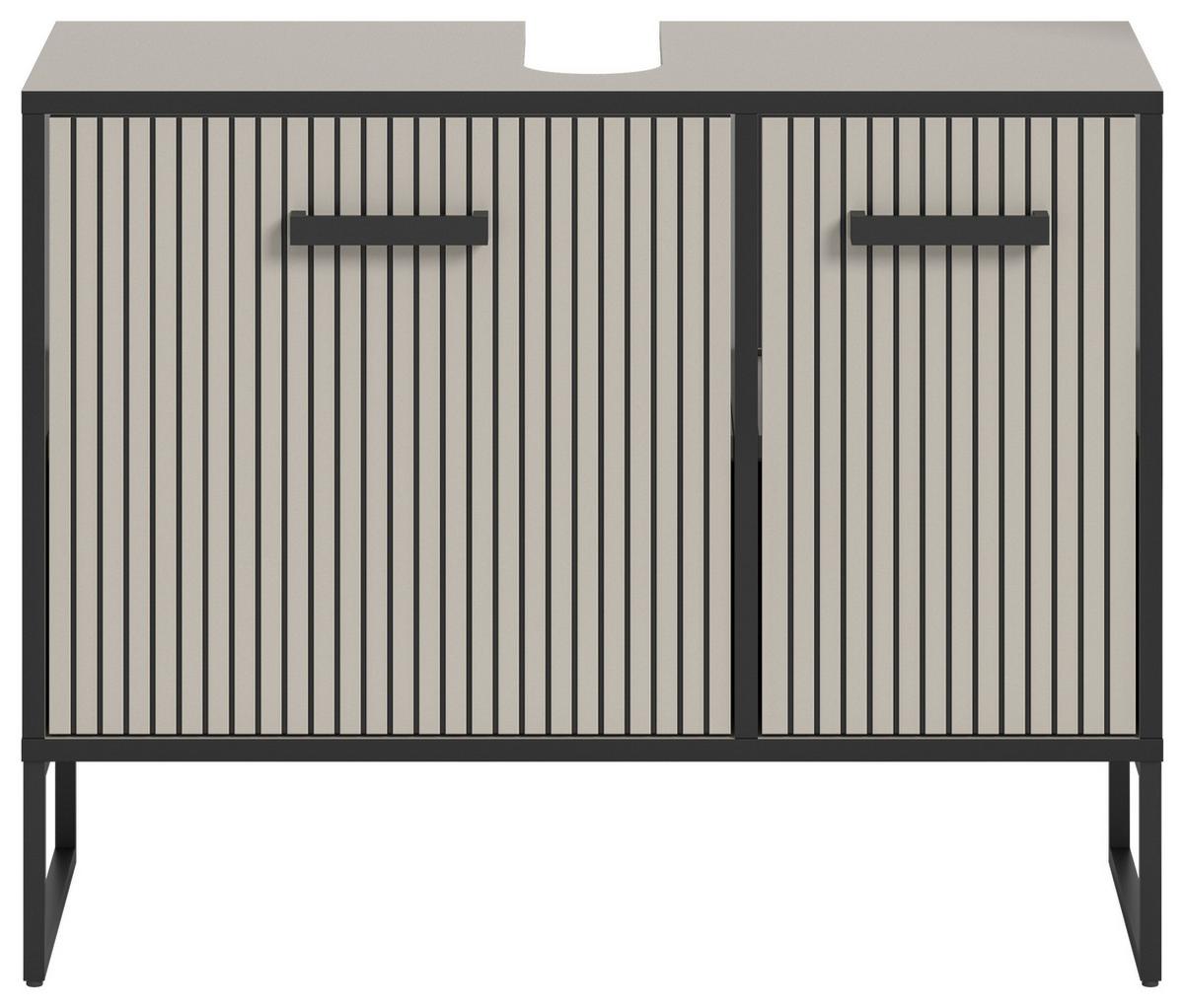 Element Ispod Umivaonika Bagno - kašmir/crna, Moderno, drvni materijal/metal (80/63/36cm) - MID.YOU