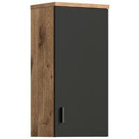 Viseča Omara Grado, Barva Hrasta, Siva - Moderno, leseni material (37/75/25cm) - MID.YOU