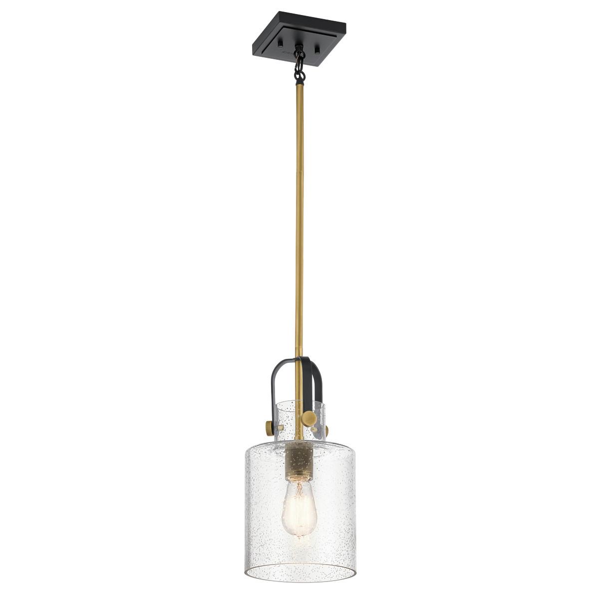 Viseća Svjetiljka Kitner - boje mjeda, Konvencionalno, staklo/metal (18/65.4cm) - Elstead Lighting