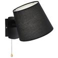 Wandleuchte Miriam max. 60 Watt - Schwarz, Textil/Metall (23/20/26cm) Wandleuchte Miriam max. 60 Watt - Schwarz, Textil/Metall (23/20/26cm)