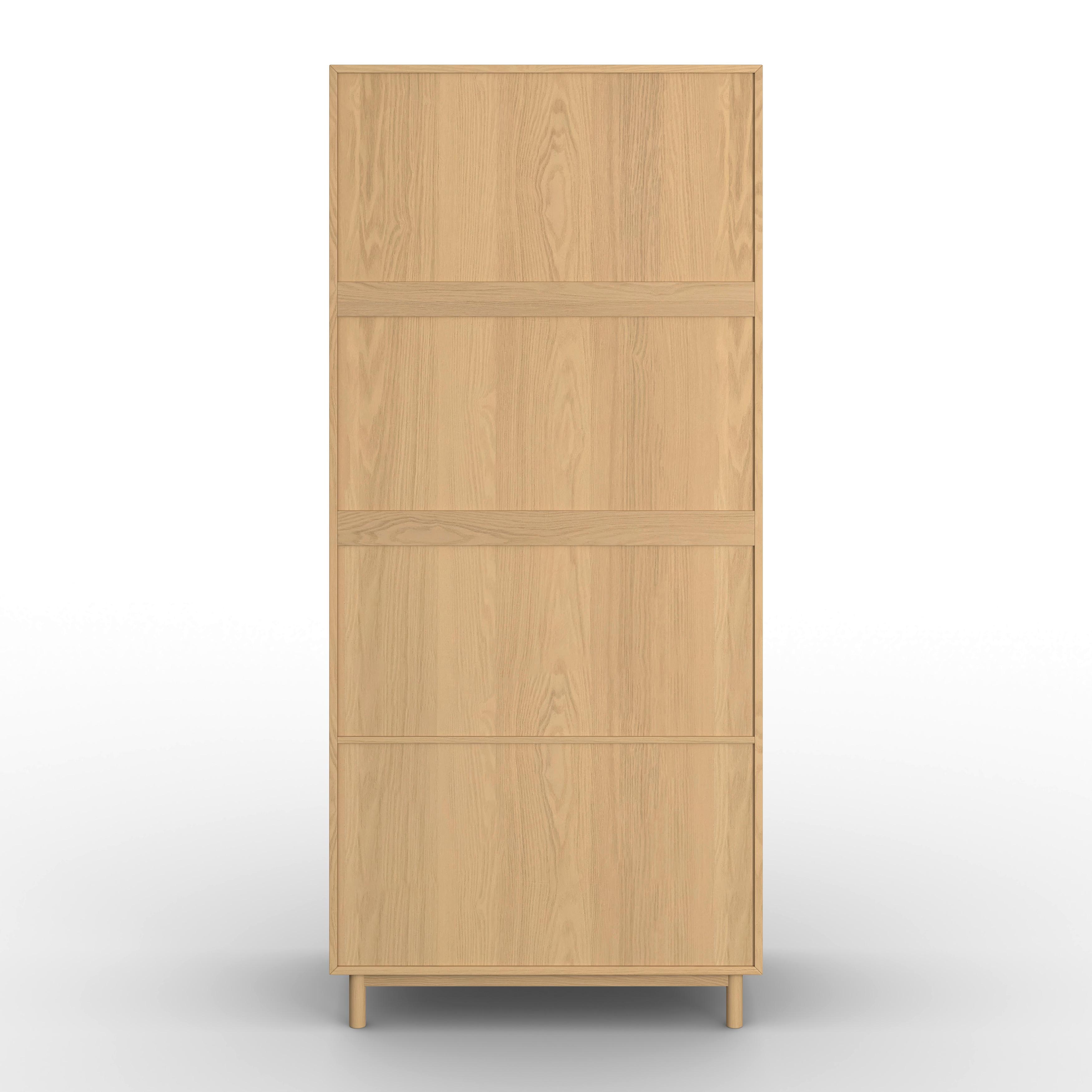 GARDEROB MARLO - ekfärgad, Modern, trämaterial/trä (100/223/60cm) - Bessagi Home