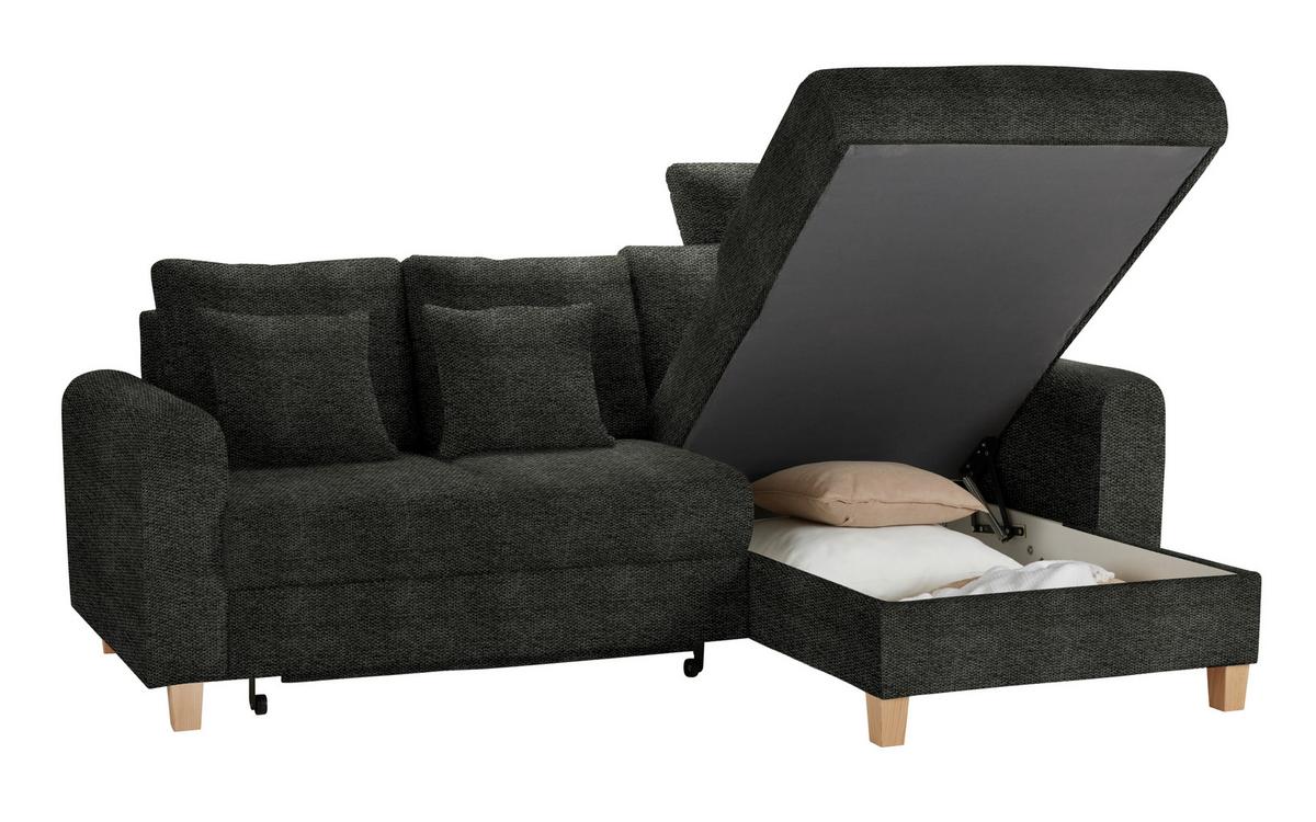 Kutna Garnitura Lille - svijetlo smeđa/antracit, Moderno, tekstil/drvo (232/110/156cm) - Best Price