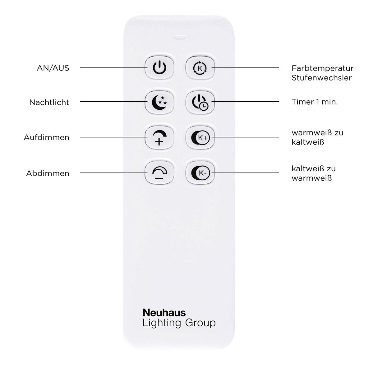 LED-Deckenleuchte Iven max. 35 Watt - Eichefarben/Nickelfarben, Natur, Kunststoff/Metall (50,4/42/7cm)
